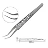 1/2Pc Professional High Precision Stainless Steel Tweezers Curved Straight Tip Tweezer for Eyelash Extensions Eyebrow Tweezers 5