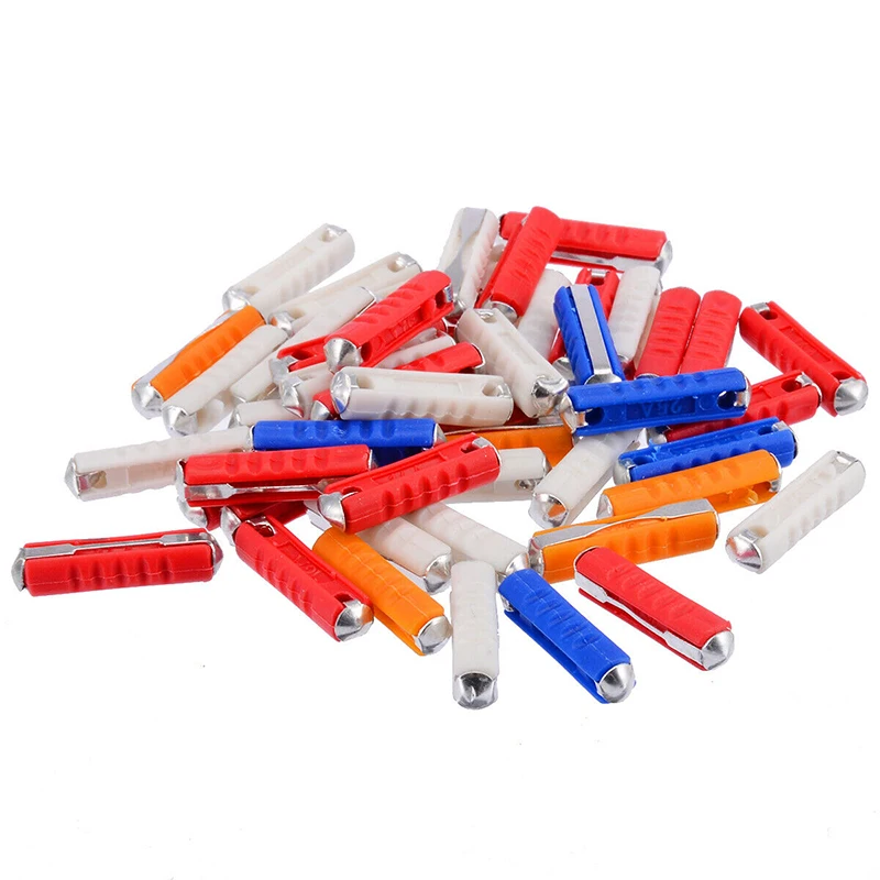 Car Classic Fuses Protect Circuits Car Auto Ceramic Continental Torpedo Style Kit Mini Accessories Replacement 50x