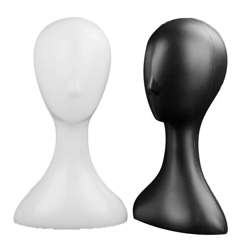 Hot Selling Model Head Black and White Plastic Shooting Props Window Model Show Props Wig Scarf Hat Display Rack