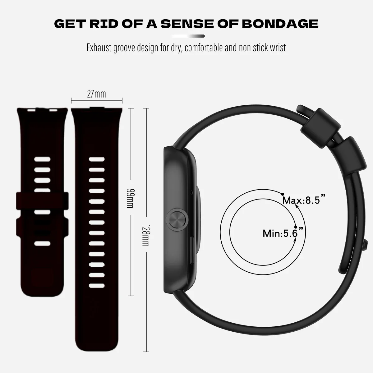 Premium Silicone Wristband for Smartwatches - Flexible and Durable Watch Strap Accessory