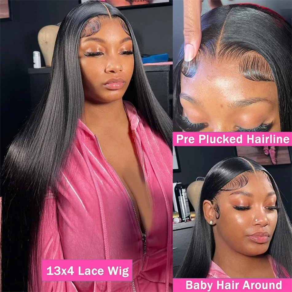 Straight Lace Front Wig Full Lace Human Hair Wigs For Women Human Hair 30 Inch 13x4 Bone Straight Human Hair Hd Lace Frontal Wig