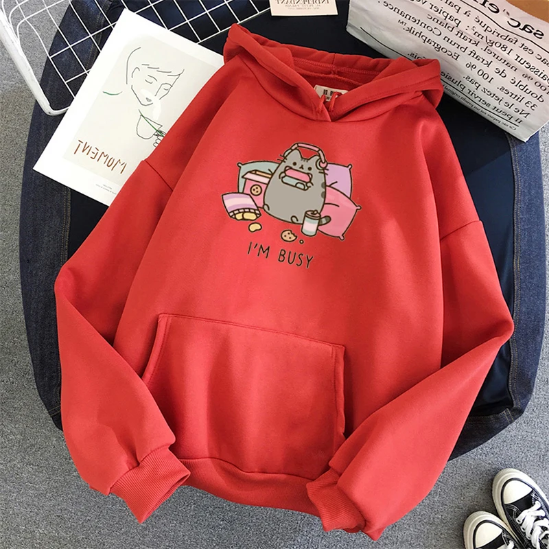 Funny The Cat Hoodie Women's Fashion Kawaii Pattern Hoodie Unisex Men's Hoodie Simple Casual Long Sleeve Coat Men's New Tops
