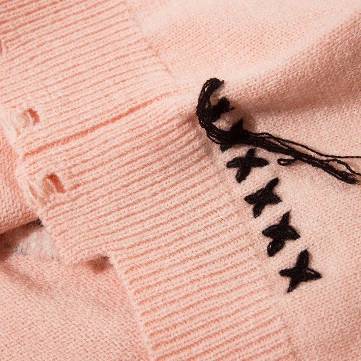 Aelfric Eden Elephant Ripped Sweater 2023 Y2K Harajuku Knitted Funny Kawaii Cartoon Fluffy Fuzzy Jumper Hip Hop Fashion Pullover