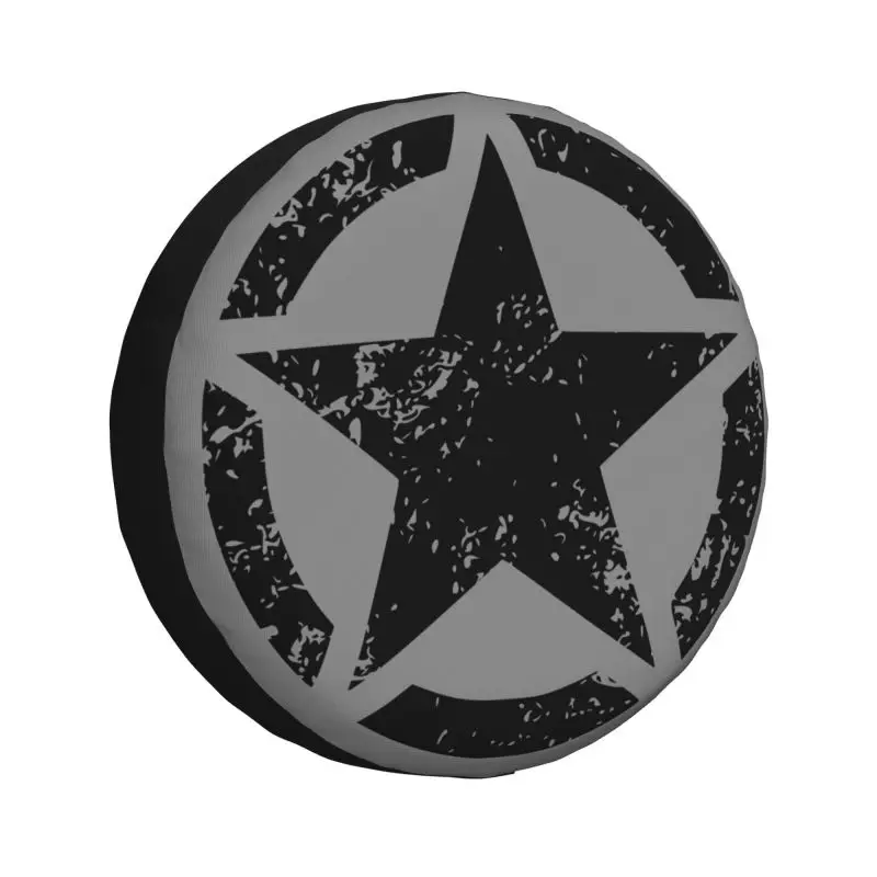 Car Cover Car Covers Tire Cover Military Tactical Army Star Spare Tire Cover For Toyota Prado 4WD 4x4 SUV Car Wheel Protector 14 15 16 17 Inch