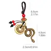 2025 Year Of Chinese Snake Lucky Pendant Keychain Creative Wealth Key Accessories Women Men Bag Charm Jewelry Gift 6