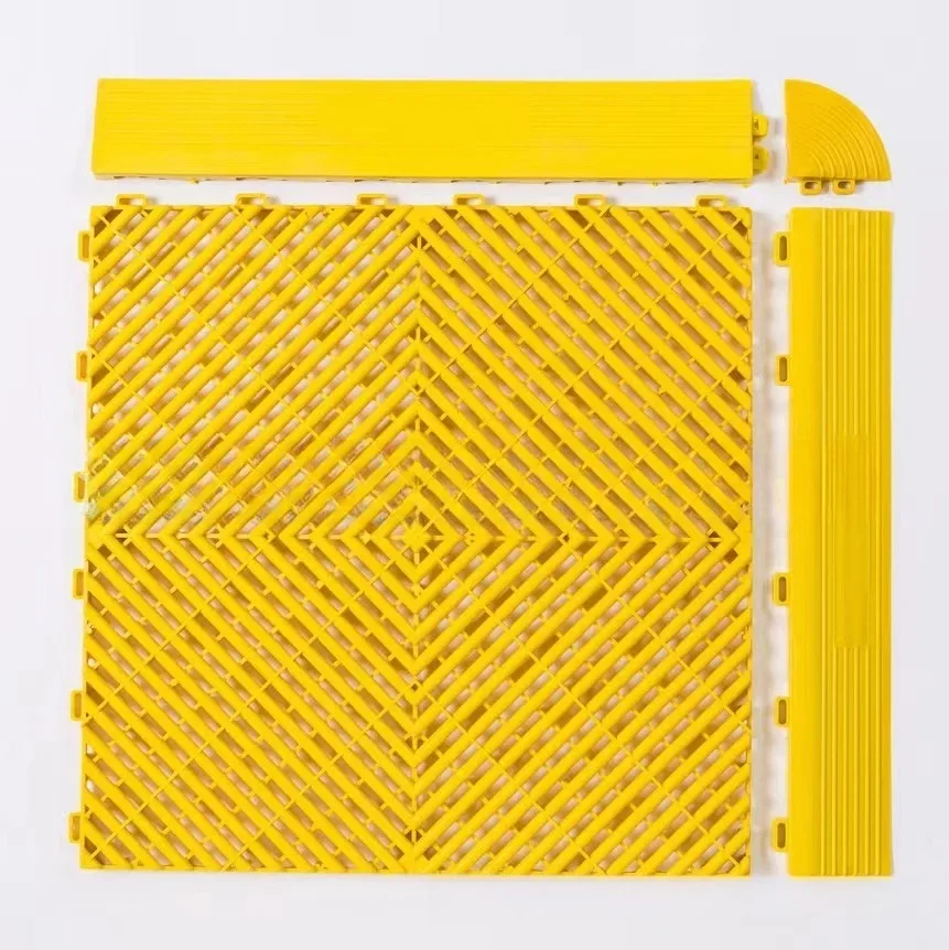 Description Picture 6 of item40x40cm Grille Floor Garage 4s Shop Car Wash E-sports Room Basement Interlock Splicing Drainage Pad Plastic Tile