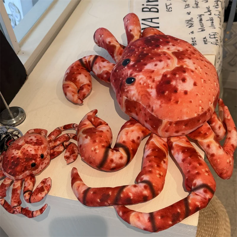 Nette Simulation König Krabbe Plüsch Spielzeug Marine Tier Plüsch Spielzeug Riesige König Krabbe Spielzeug Weihnachten Geburtstag Geschenke für Kind Schlaf Kissen