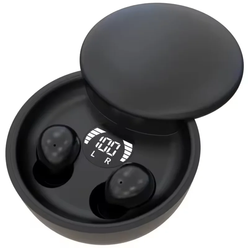 Bluetooth 5.4 Wireless Invisible Earbuds with Sliding Cover and Enhanced Bass Sound Quality