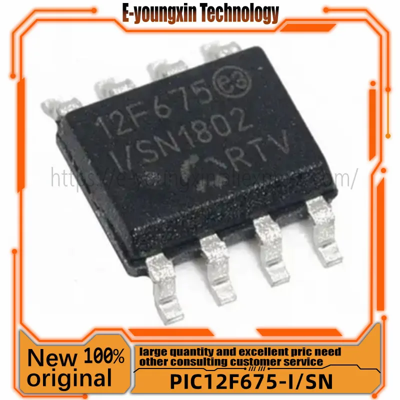 

Free Shipping 100PCS/LOT PIC12F675-I/SN 12F675 SOP-8 New original IC In stock!