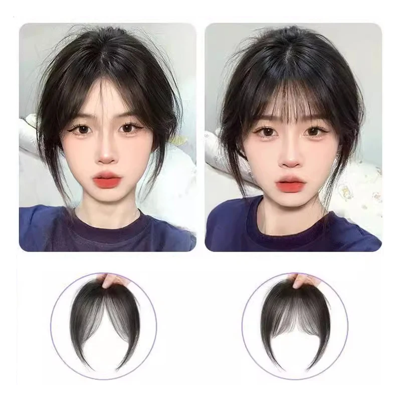 Clip-In Bang Extension Fake Bangs Fringe Synthetic Topper Hairpiece Women hair extensions