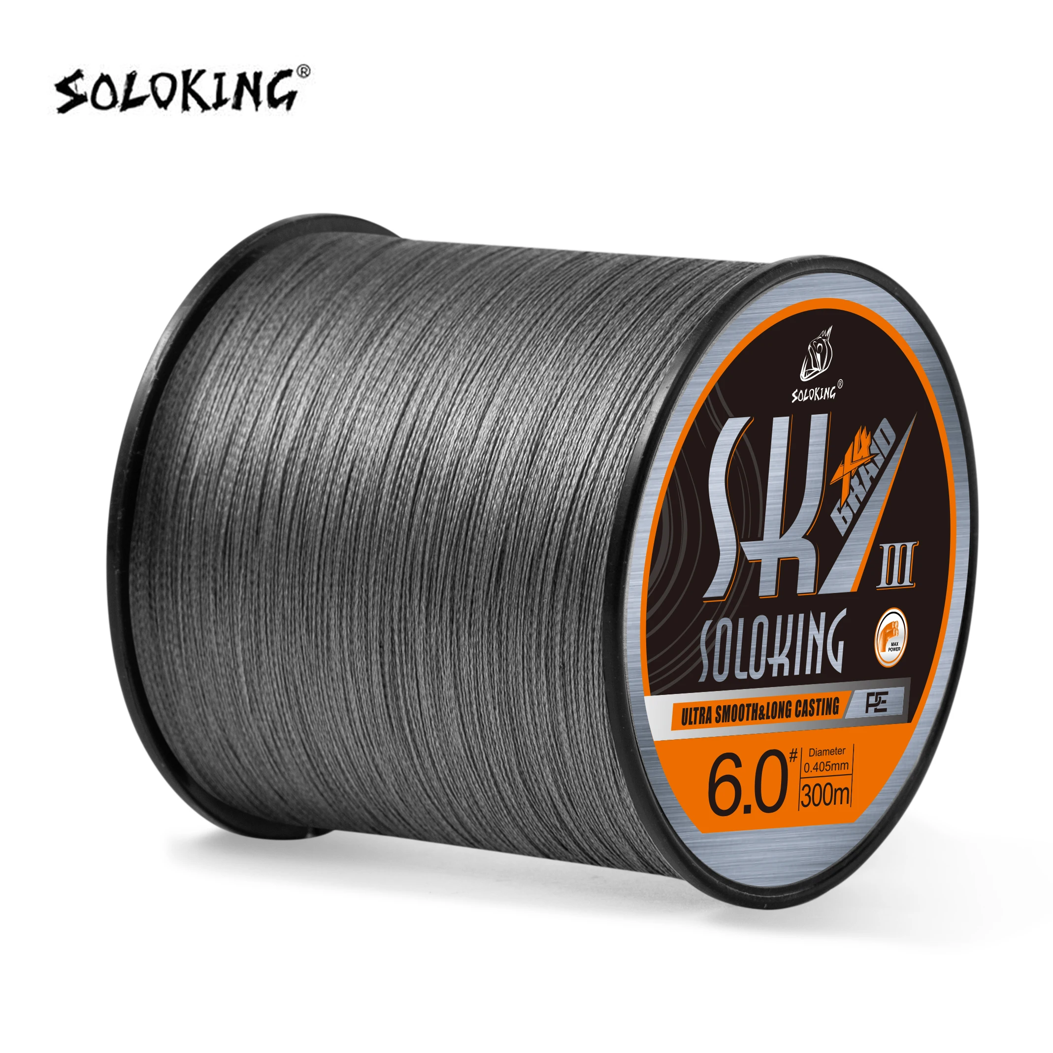 

SOLOKING 300M Braided PE Fishing Line Multifilament Fishing Line Braided Super Strong 4 Strands 10-80LB for Trout Carp Fishing