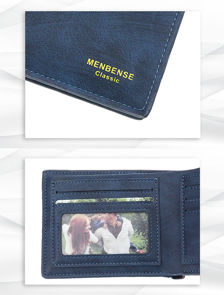 Neue Kurze Männer Brieftaschen Hohe Qualität Karte Halter Casual Männlichen Geldbörsen Kleine Karte Tasche Foto Halter männer Abnehmbare Karte Slot – Detail 5