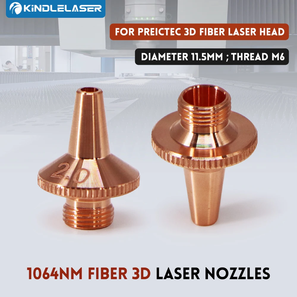 

KINDLELASER 1064nm Fiber Laser Nozzle Diameter 11.5mm Height 15.5mm Thread M6 For Preictec 3D Fiber Laser Head
