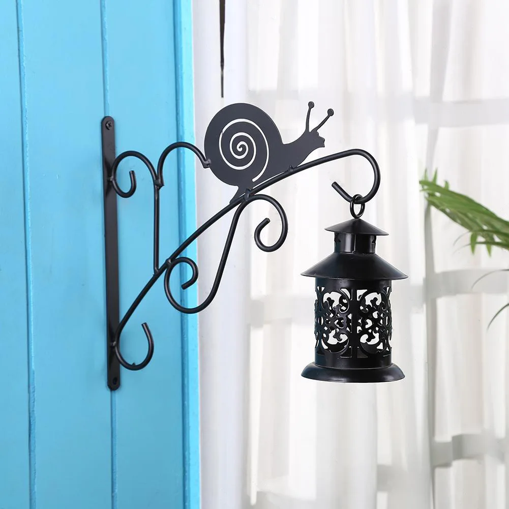 11.8inch Hanging Plant Bracket Rustic Home Decor Iron Decorative Wall Hanger Hooks Hanging Plant Bracket Hook for Indoor Outdoor