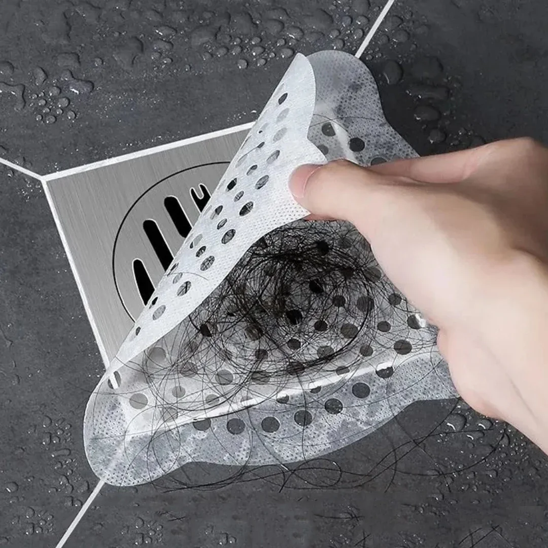 5/10ชิ้นแผ่นกรองเส้นผมแบบใช้แล้วทิ้งแผ่นกรองเส้นผมสำหรับใช้ในห้องครัวห้องน้ำแผ่นกรองกันบล็อกสำหรับทำผมอุปกรณ์ทำความสะอาดบ้าน 1