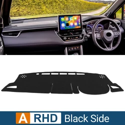Deluxe Hybrid Car Dashboard Sun Shade Mat - Non - Slip Pad Cover Carpet Accessories (A Black Side RHD)