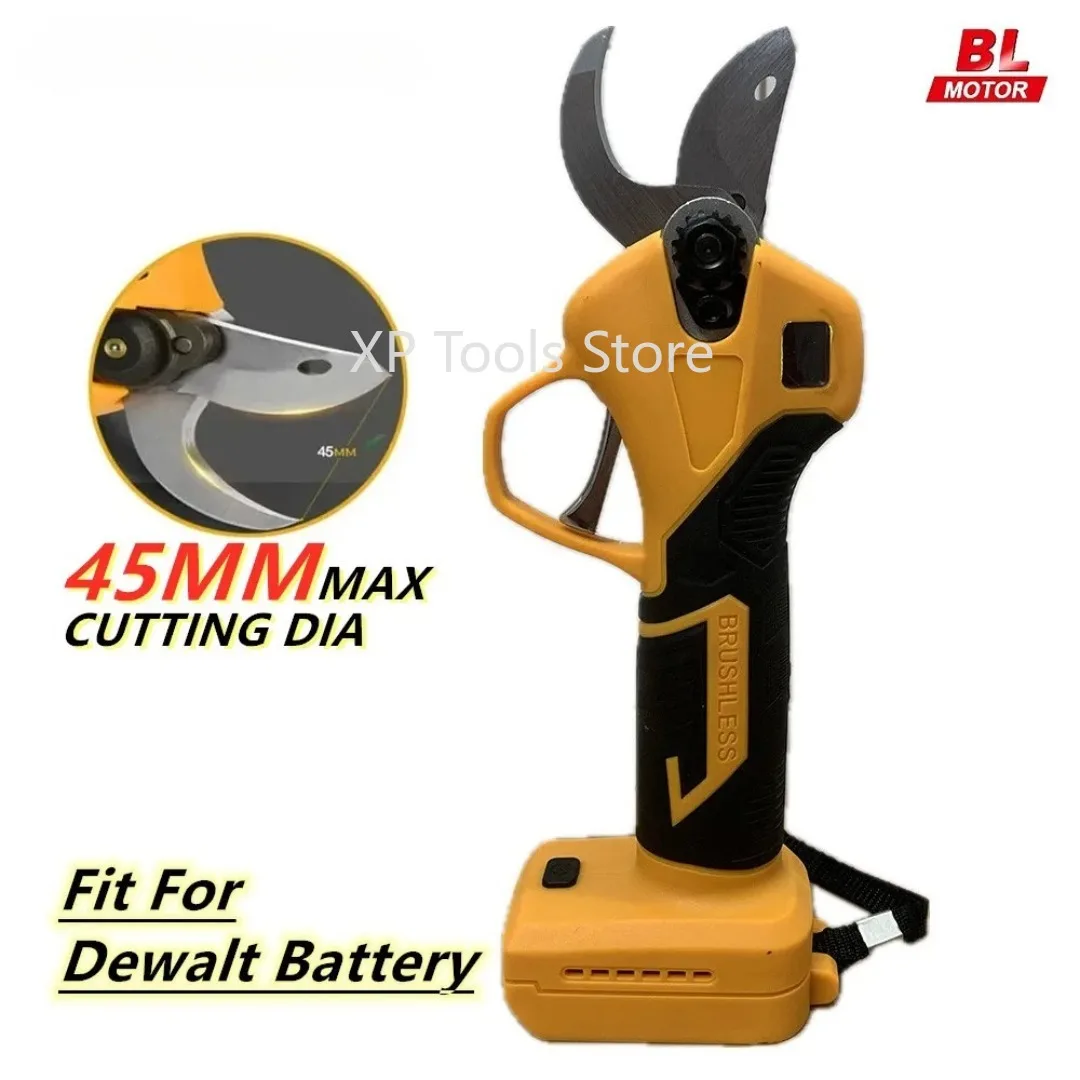 브러시리스 전기 가지 치기 가위 무선 휴대용 전기 가위 가지 절단기 Dewalt 20V 배터리 용 정원 도구