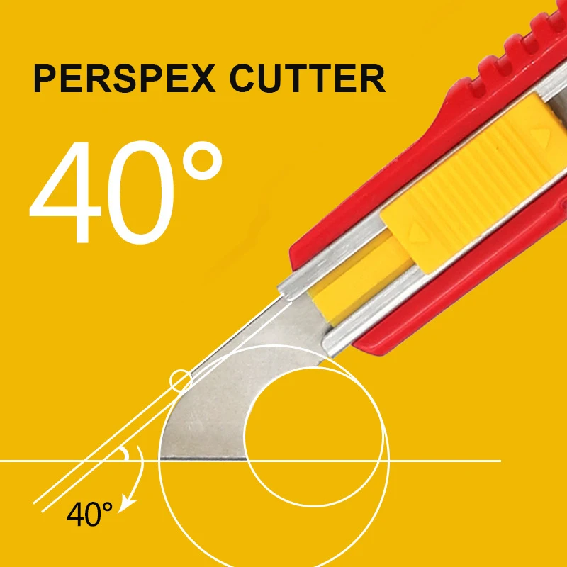 Acrylic Plastic Sheet Perspex Cutter Hook Cutting Tool w/ 10pcs Spare Blades