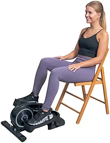 

Under Desk Elliptical Machine for Home Office, 2-in-1 Seated Standing Mini Elliptical with Silent Magnetic Resistance, Portable