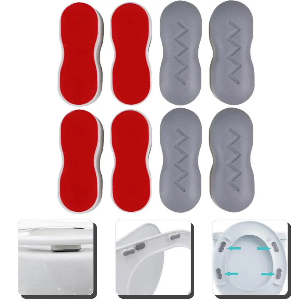 8 Pcs Toilet Seat Gasket er Pads Lid Bumpers Replacement Kit Riser Cushioning Abs Tpu Bidet Attachment Toilet Parts