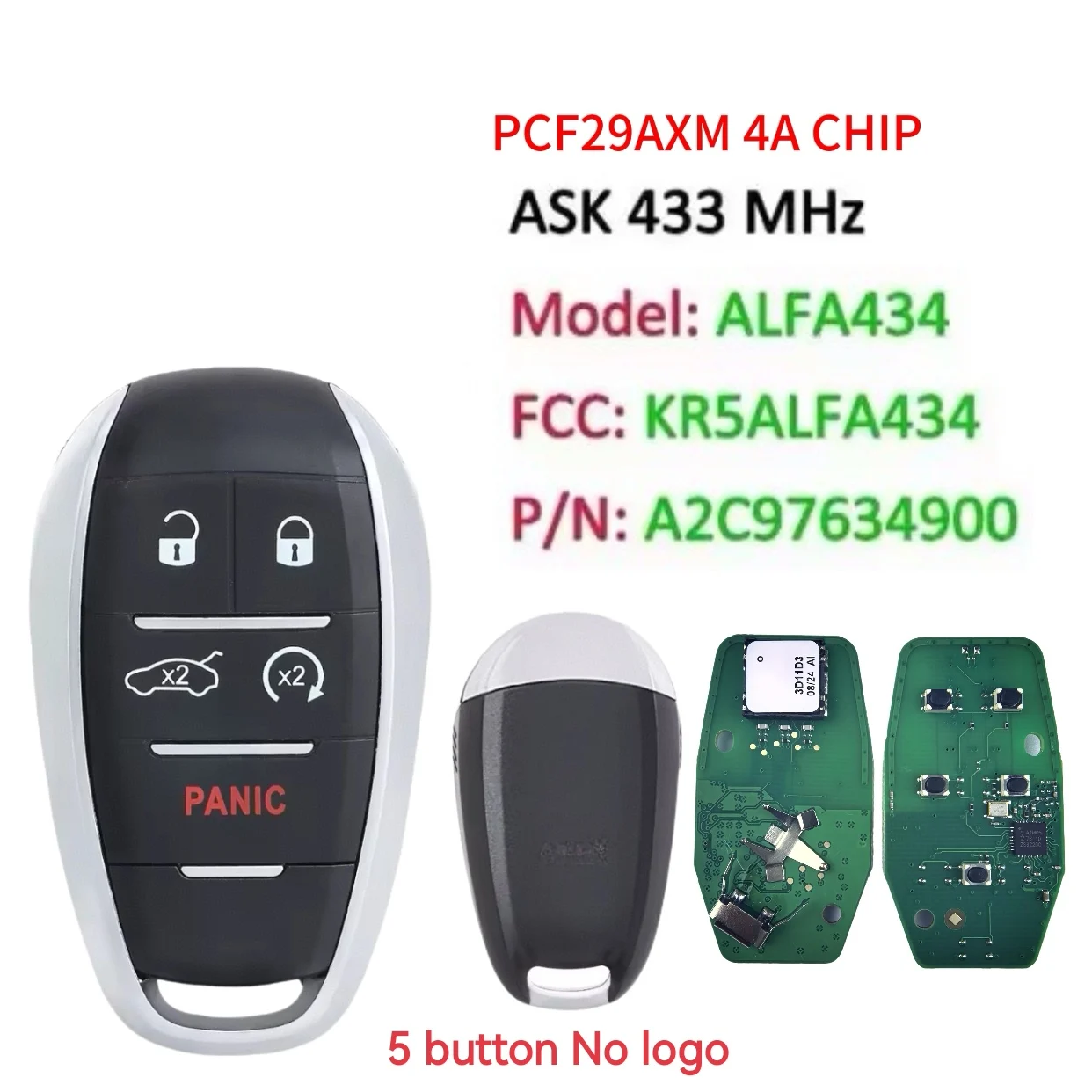Jingxin 4A Chip A2C 97634900 ALFA434 Keyless Smart Key 433 MHz KR5ALFA434 für 2015 2017 2019 2020 Alfa Romeo Giulia Stelvio 3/5BT – Detail 9