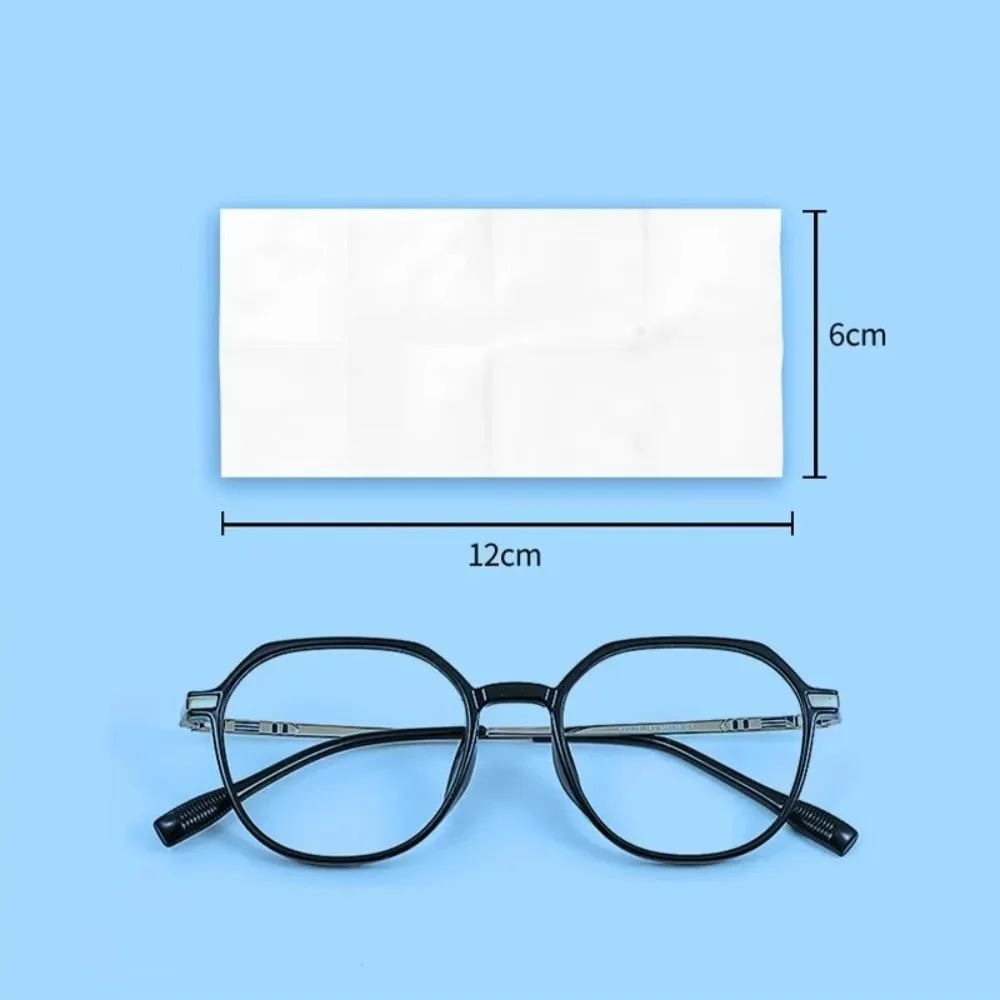 100 Stück/Box Brille Reiniger Feucht tuch Einweg Anti-Fog-Nebel Staubent ferner Reinigungs linse wischt Sonnenbrille Telefon Bildschirm – Detail 3