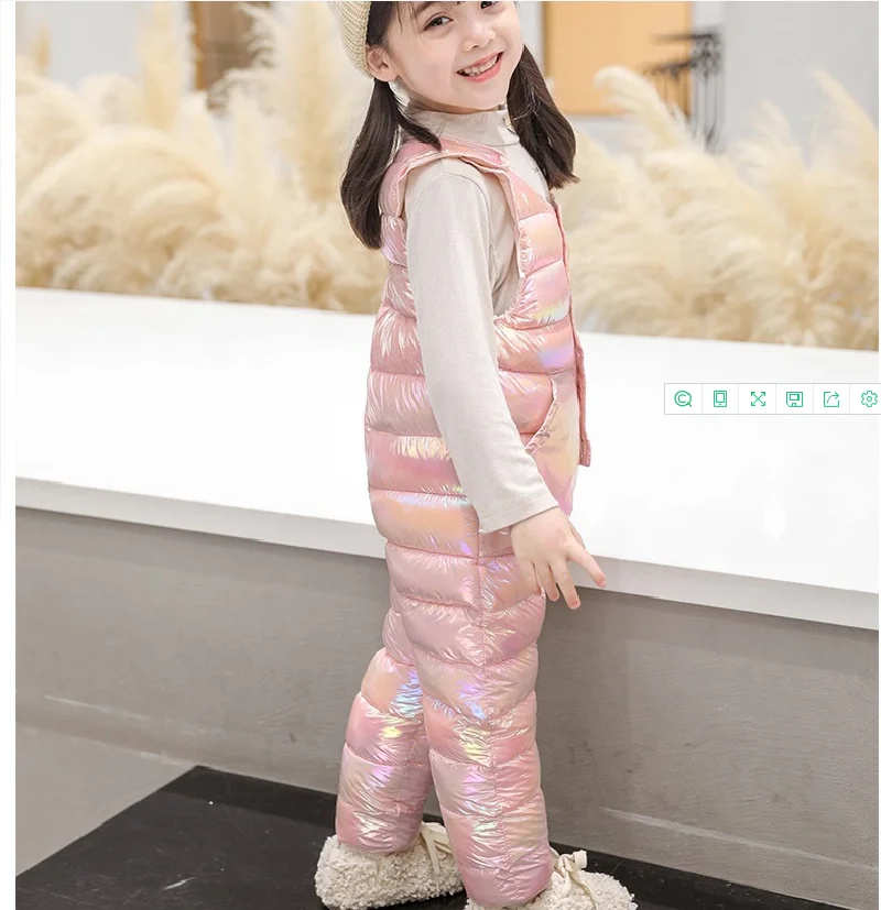Baby Warm Strap Hose Mädchen Jungen Winter Overalls Daunen-Baumwolle Overall Kinder Schutz Kalten Schneeanzug Strampler Kleidung 1-5 Jahre – Detail 34