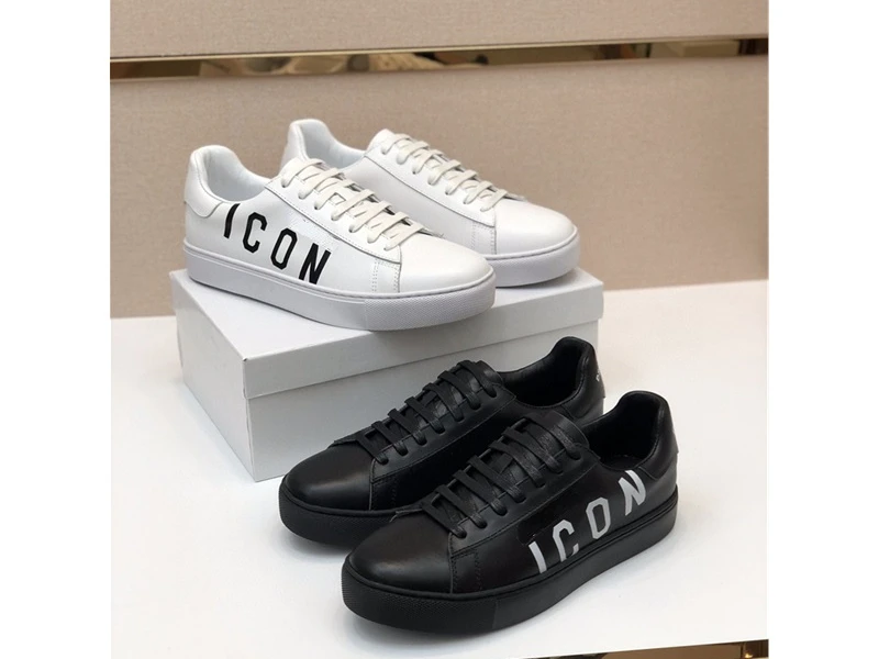 

Мужские кожаные кроссовки с надписью «Icon»
