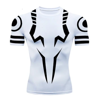 3D Print Compression Shirts for Men Athletic Quick Dry Tshirts Tops Gym Workout Fitness Undershirts Baselayers Anime Rash Guard 1