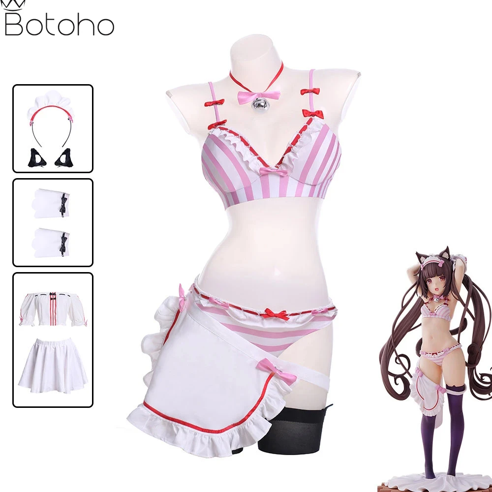 

Game NEKOPARA Chocola Vanilla Cosplay Costume Women Sexy lingerie swimsuit Cute Cat Suit Halloween Party Uniform Maid Clothes