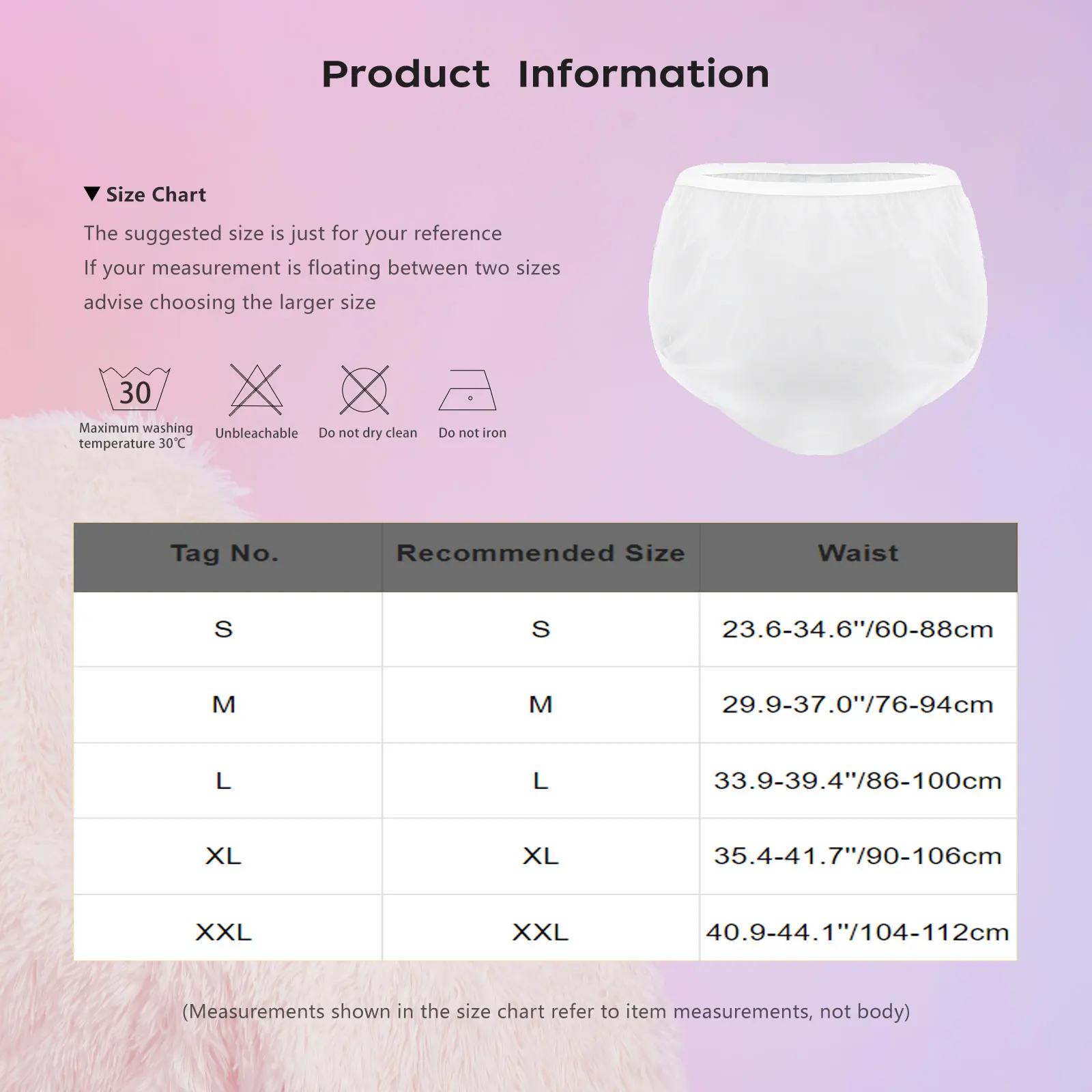 3 pezzi unisex per adulti copri pannolino impermeabile cintura elastica trasparente biancheria intima lavabile a tenuta stagna per l'uso con pannolini - immagine 6