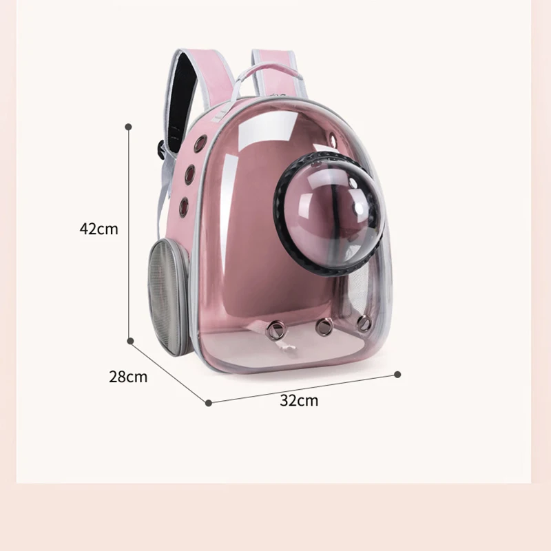 Expandable Cat Carrier Travel Backpack Breathable Space Capsule Pet Backpack Puppy Portable Transparent