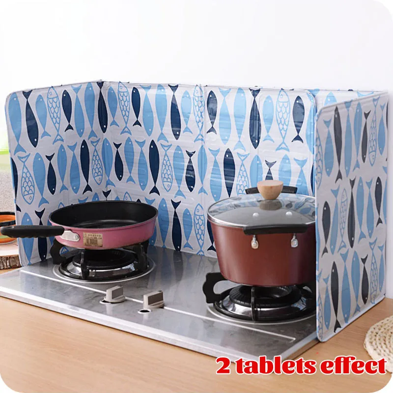 Cartoon Splatter Shield Kitchen Accessories Cooking Frying Pan Oil Splash Screen Cover Guard Oil Divider Splash Proof Baffle