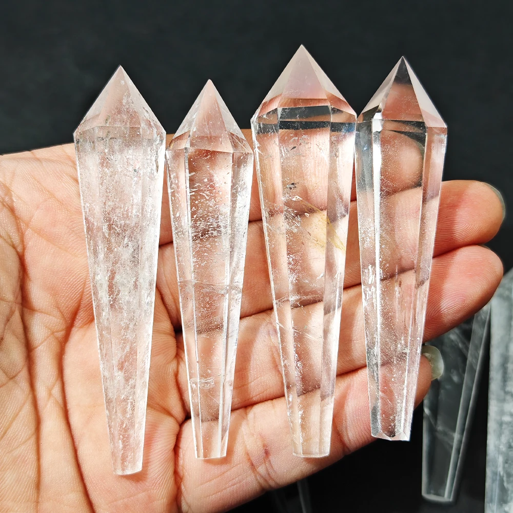 Elegant White Crystal and Rose Quartz Amethyst Tower Gemstone Decor Piece
