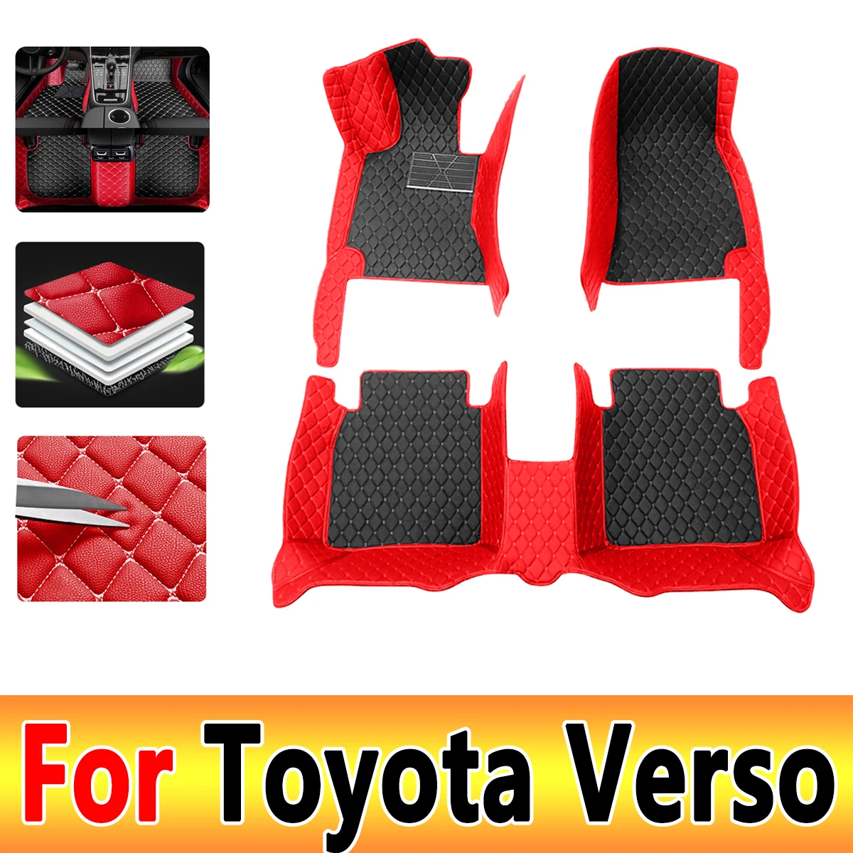 

Автомобильные коврики для Toyota Verso, пять сидений, 2011, 2012, 2013, 2014, 2015, 2016, 2017, индивидуальные накладки на ножки, коврик, крышка, аксессуары для интерьера