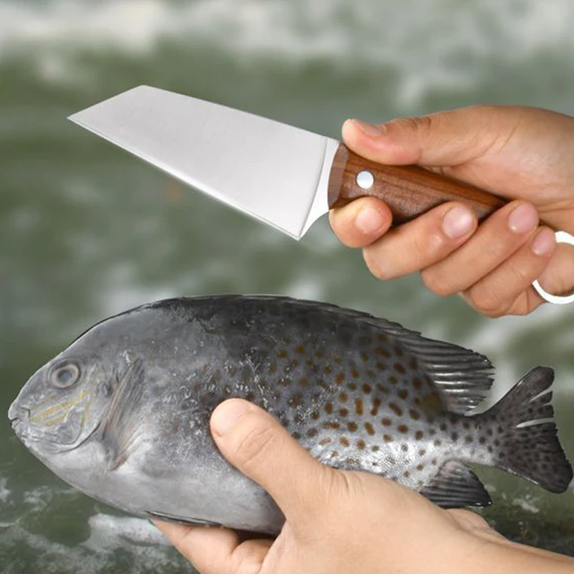 Couteau à désosser de Forge manuel, couteau à trancher le poisson, couteau à Steak de fruits, manche en bois en acier inoxydable, couteaux de cuisine utilitaires pour Barbecue 1