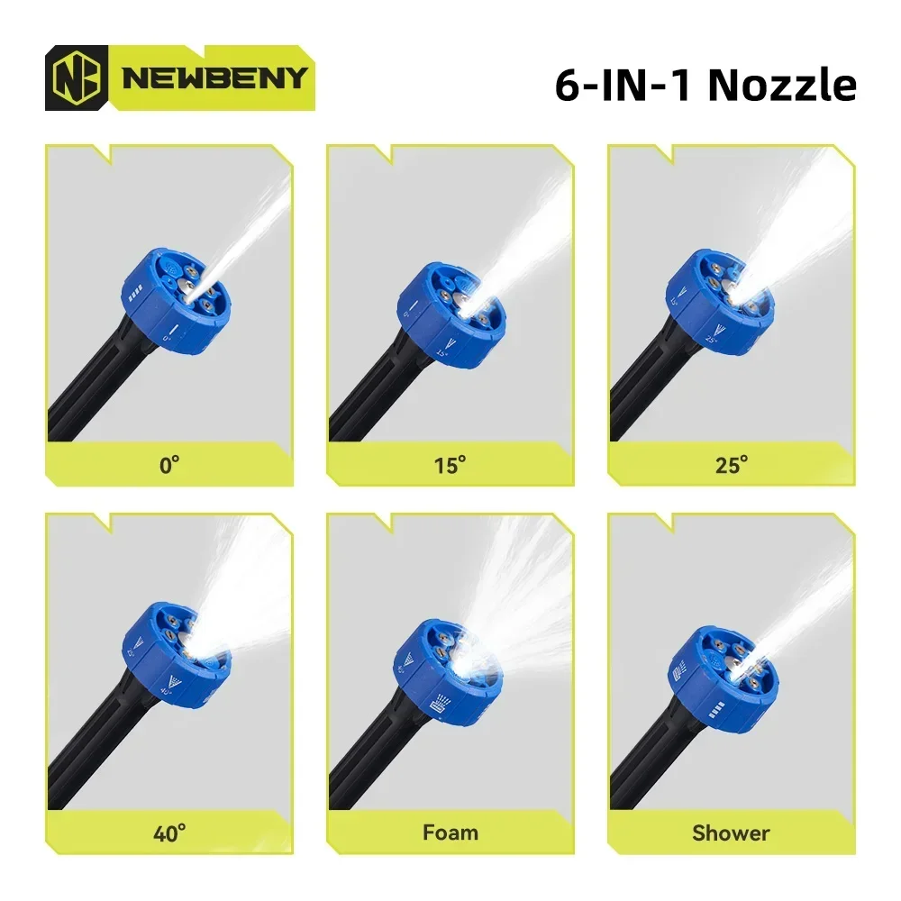 200Bar Brushless High Pressure Washer Gun 6 IN 1 Cordless Efficient Car Garden Washing Power Tools For Makita 18V Battery 3