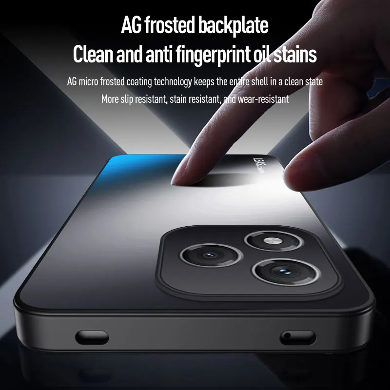 Magnetic Matte Shockproof Case with 360° Rotating Ring Holder and Hard Bumper Shell