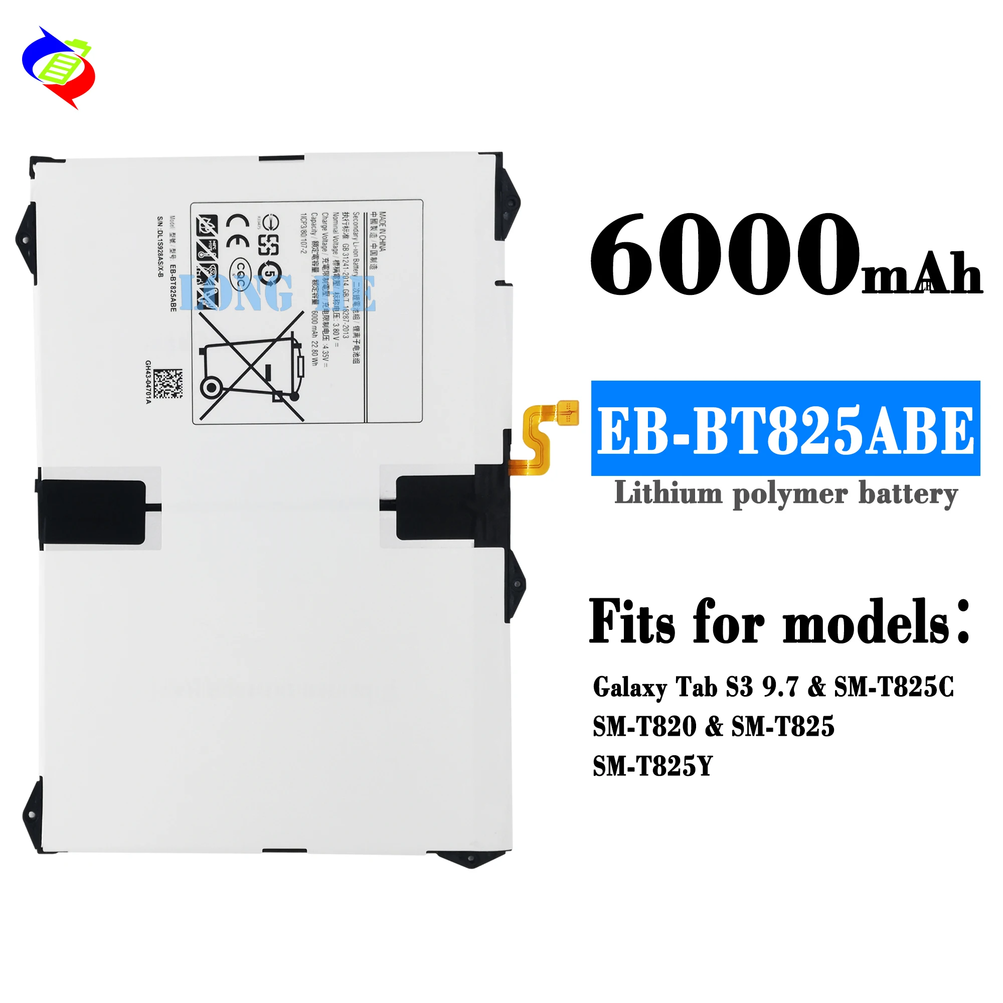 Batteria Per Samsung Galaxy Tab S3 9.7 Pollici Sm-T825Abe 6000 Mah