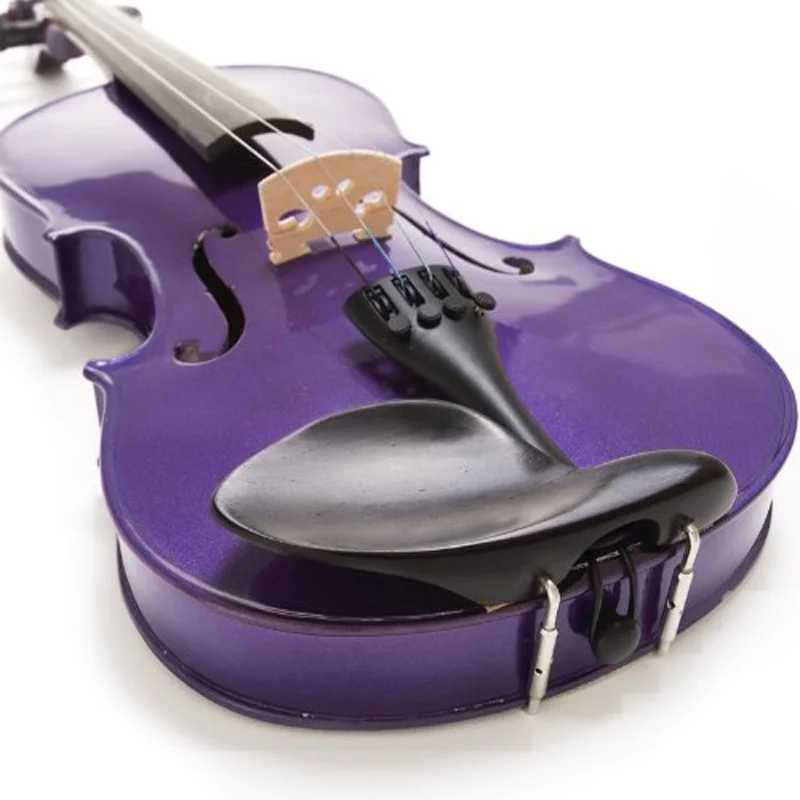 1/2 Size Acoustic Violin Purple Violin Student Fiddle +Bow +Bridge+ Strap Carry Case For Beginner Students Kids Christmas acoustic violin,violin accessories
