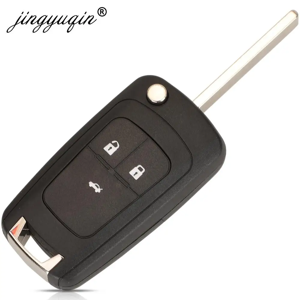 jingyuqin Flip Folding Remote Car Key Shell Case For Chevrolet Cavalier Aveo Opel Buick 2 3 Buttons HU100 Blade Key Fob key case car key shell key cover folding car key shell fob cover
