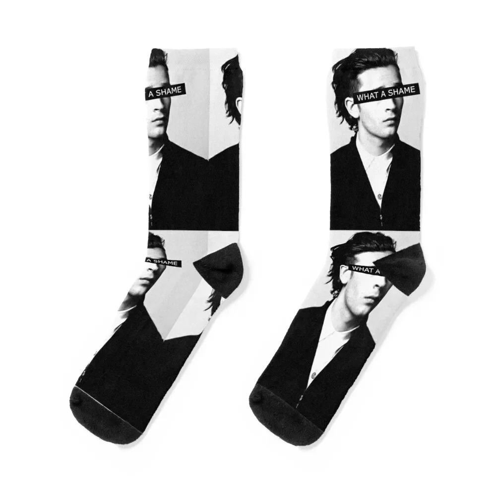 

WHAT A SHAME - Matty Healy of The 1975 Socks custom sports cartoon cute Wholesale Mens Socks Women's