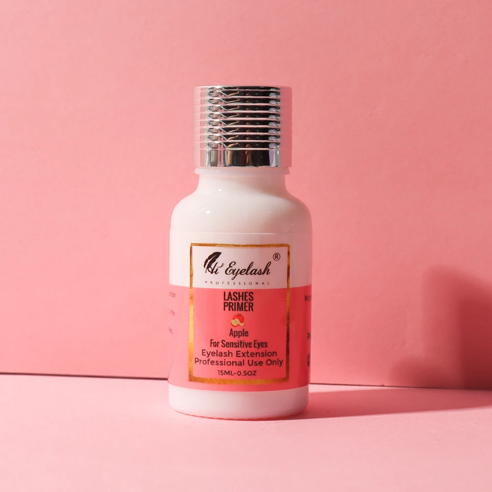 15ml Apple Eyelash Extension Glue Primer Alcohol Free For Lash Extensions Clean Transparent Glue