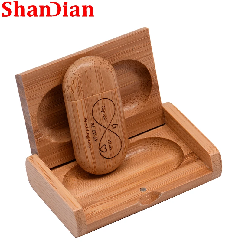 Shandian Pagar Madeira Usb2.0 Flash Drive Presentes de Casamento Caneta Drives 64gb Fotografia Vara de Memória 32gb Logotipo Livre Alta Velocidade u Disk - Imagem 3