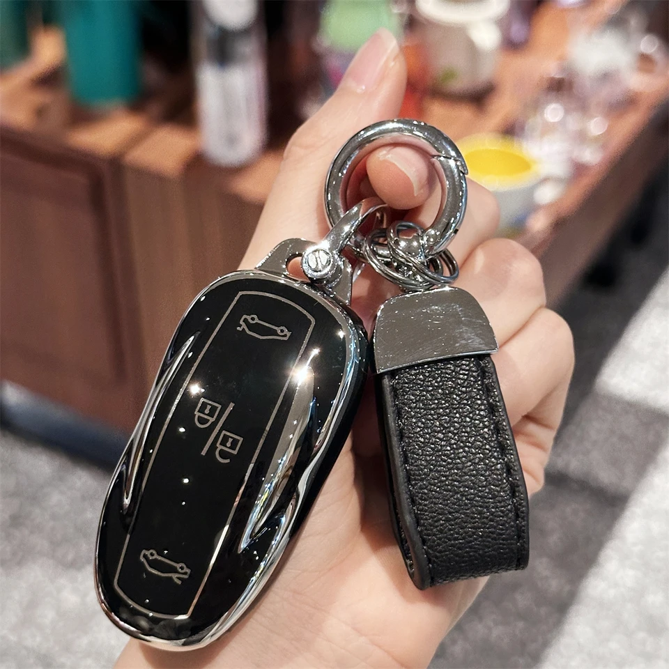 Portachiavi trasparente in Tpu morbido per Tesla Model 3/Y 2023 custodia protettiva per accessori per auto con copertura completa  34
