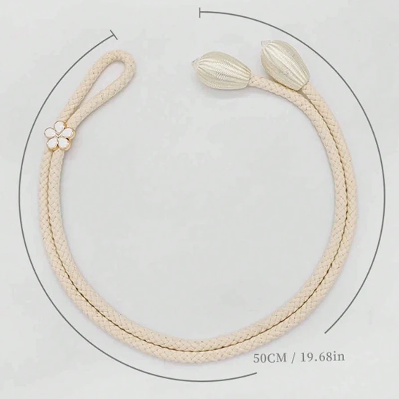 Adjustable Cotton Cord Curtain Tie Hand Woven Rope Curtain Buckle Strap Fasteners Home Decoration Accessories 2pcs/pair