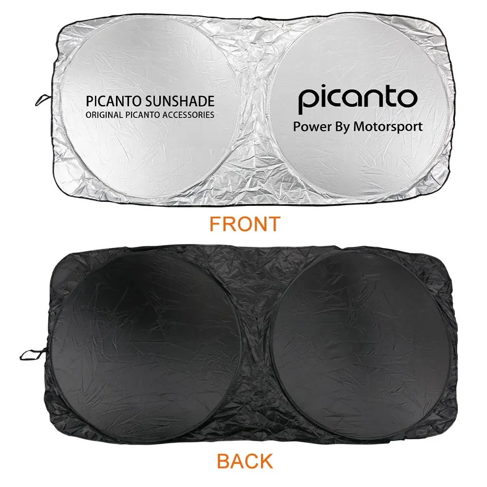 Car Sunshade Windshield Sun Shade Cover For Kia PICANTO Facekift 1.2 EX A/T GT X Line Auto Accessories Blocks UV Rays Sun Visor Protector