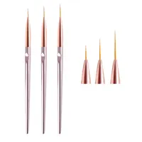 3pcs/Set Acrylic French Stripe Nail Art Line Painting Pen 3D Tips Manicure Slim Line Drawing Pen UV Gel Brushes Painting Tools 2