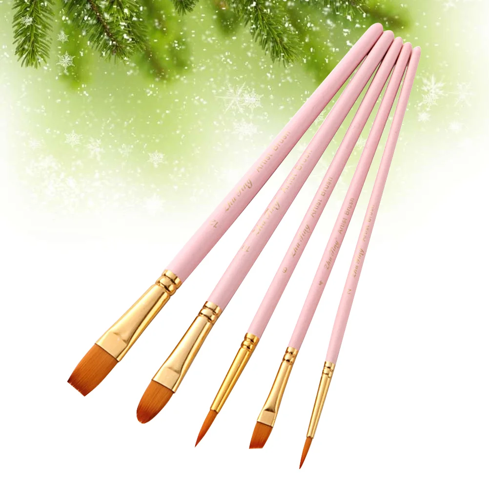 

5 Pcs Water Color Brush Professional Paintbrush Painting Accessories Oil Major Line Drawing Pen