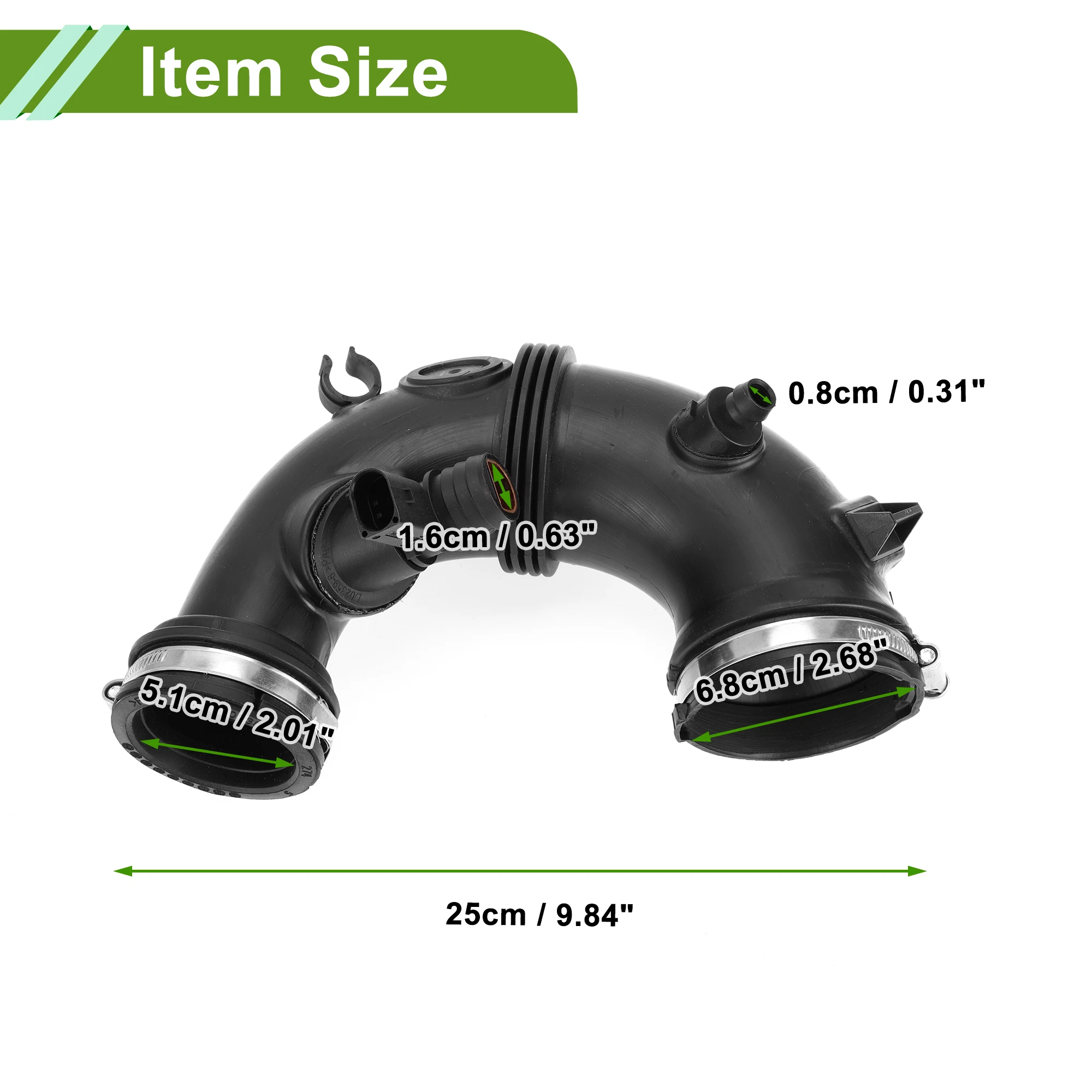 X Autohaux No.A2740900029 메르세데스-벤츠 W205 W213 M274용 자동차 에어 필터 흡입 호스 1개